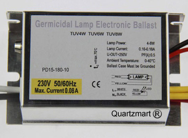 UV ballast 8W, 230V